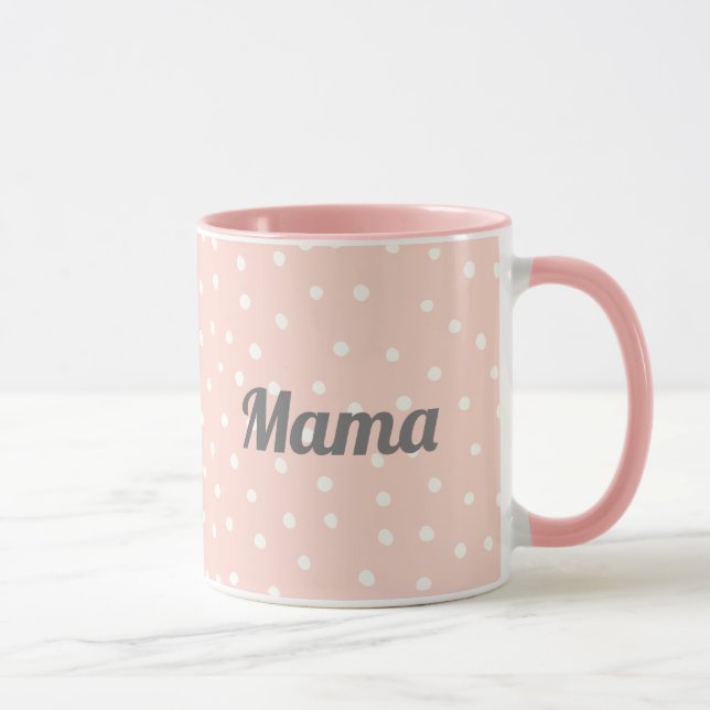 Best mama Polka dots Pink Mug (Right)