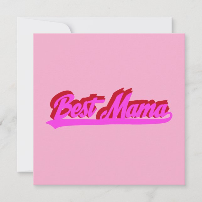 Best Mama Retro Pink Red Typography (Front)