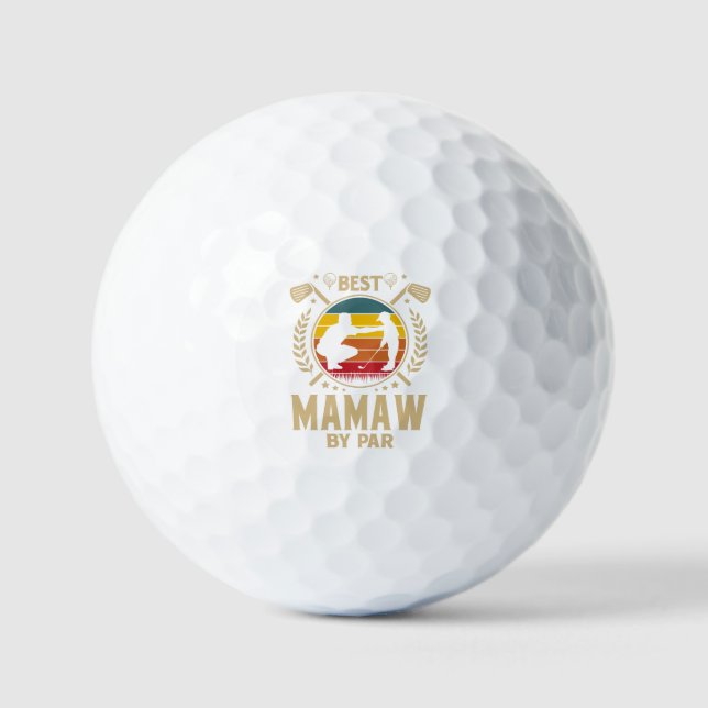Best MAMAW By Par Golf Balls (Front)