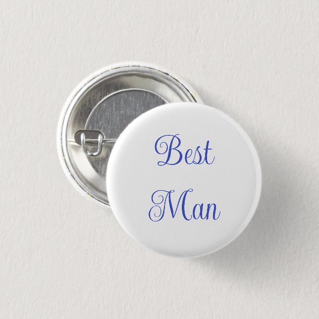 Best Man 3 Cm Round Badge (Front & Back)