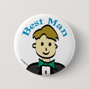 Best Man 6 Cm Round Badge