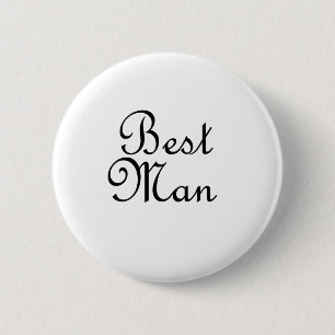 Best Man 6 Cm Round Badge