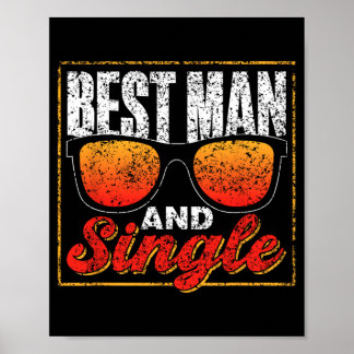Best Man And Single Team Party Groom Bride Bachelo Poster