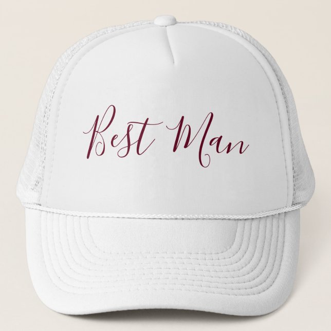 Best Man Awesome Trucker Hat (Front)