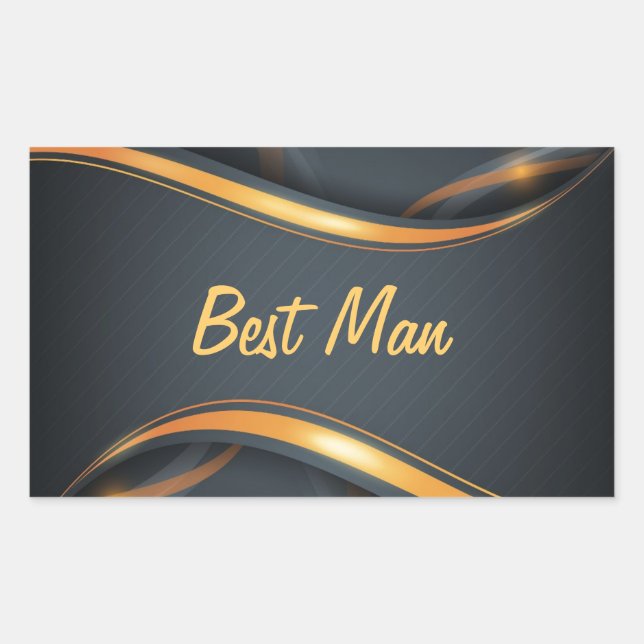 Best Man (b/g) Rectangular Sticker (Front)