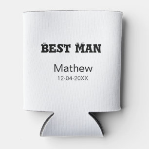 Best man bachelor party add name date simple sdon' can cooler