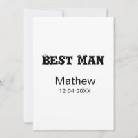 Best man bachelor party add name date simple sdon'
