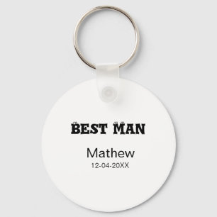 Best man bachelor party add name date simple sdon' key ring
