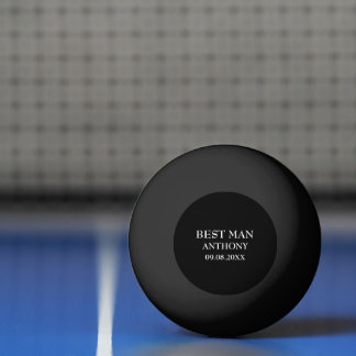 Best man Bachelor Party Black Modern Wedding Ping Pong Ball