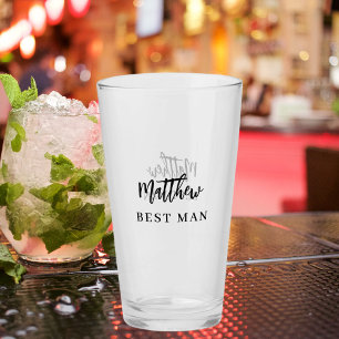 Best Man bachelor party Glass