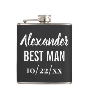 Best Man Bachelor Party Wedding Favour Hip Flask
