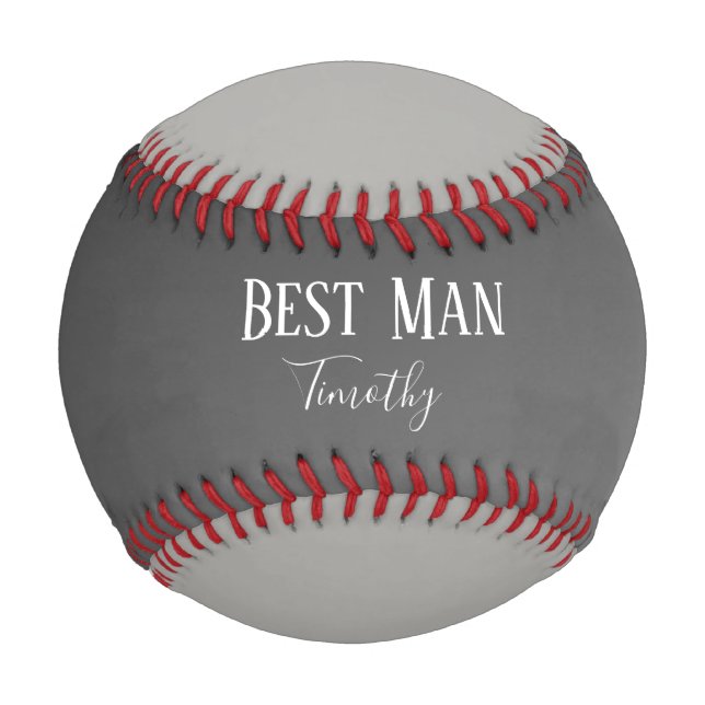 Best Man Black and Grey Baseball (Front)