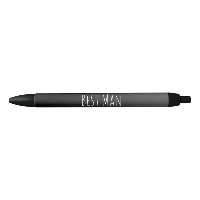 Best Man Black Ink Pen (Front)