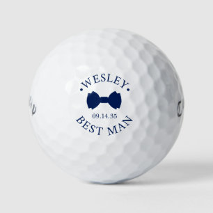 Best Man Blue Bow Tie Golf Balls