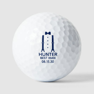 Best Man Blue Bow Tie Golf Balls