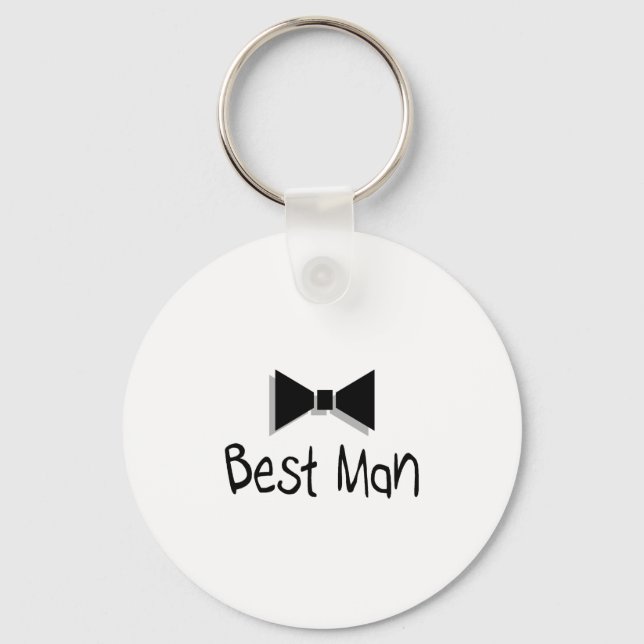 Best Man Bow Tie Key Ring (Front)