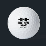Best Man Bow Tie Wedding Bachelor Groom Party Gift Golf Balls<br><div class="desc">Groom Best Man Bow Tie Wedding Bachelor Party Favour</div>