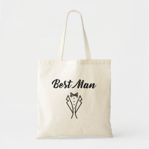 Best Man Bowtie Tuxedo Wedding Gift Tote Bag