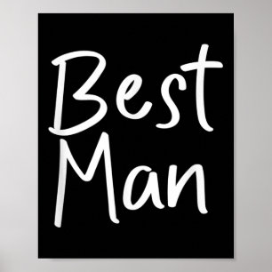 Best Man Bride Squad Tees Wedding Gift Poster