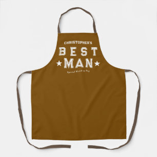Best Man Brown Apron