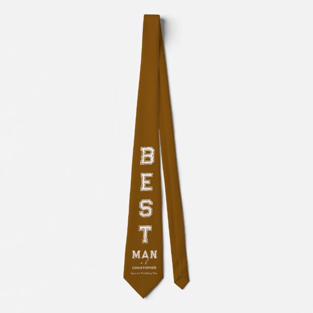 Best Man Brown Tie (Front)