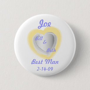Best Man Button-Customise 6 Cm Round Badge