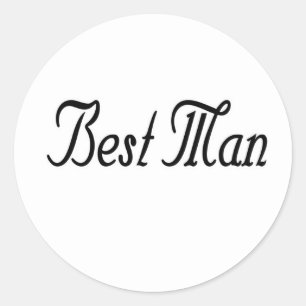Best Man Classic Round Sticker