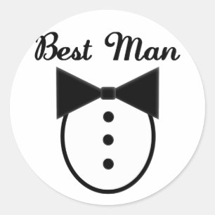 Best Man Classic Round Sticker