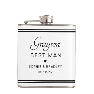 Best Man Custom Personalised Wedding Party Hip Flask