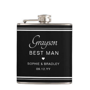 Best Man Custom Personalised Wedding Party  Hip Flask