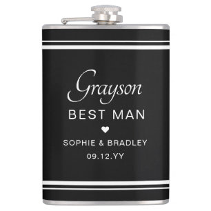 Best Man Custom Personalised Wedding Party Hip Flask