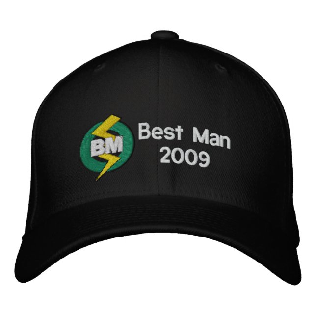 Best Man Embroidered Hat, Customisable Hat (Front)