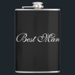 Best Man Flask<br><div class="desc">Flask for the best man is shown in black and white. 
Customise this item and add a name or buy as is.</div>