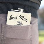 Best Man Flask Vintage Moose<br><div class="desc">Best Man Flask Vintage Moose Mr. Hipster Vintage Retro</div>