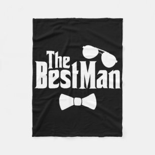 Best Man Friends Groom Bride Wedding Couple Bachel Fleece Blanket