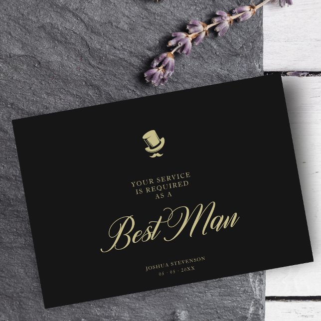 Best Man Funny Wedding Minimalist Proposal Card (Creator Uploaded)