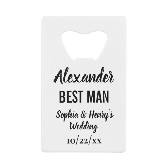 Best Man Gift Modern Typography Script Wedding (Front)