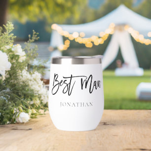 Best Man Gift Name Black Calligraphy 