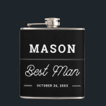 Best Man Gift Personalised Flask<br><div class="desc">Gift your best man a gift he will love! Easily edit the name and colour of this classy flask.</div>