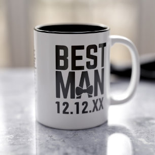 Best Man Groomsman Gift Wedding Favour Two-Tone Coffee Mug