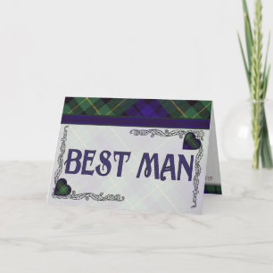 Best Man - Invitation - Scottish Tartan Barclay
