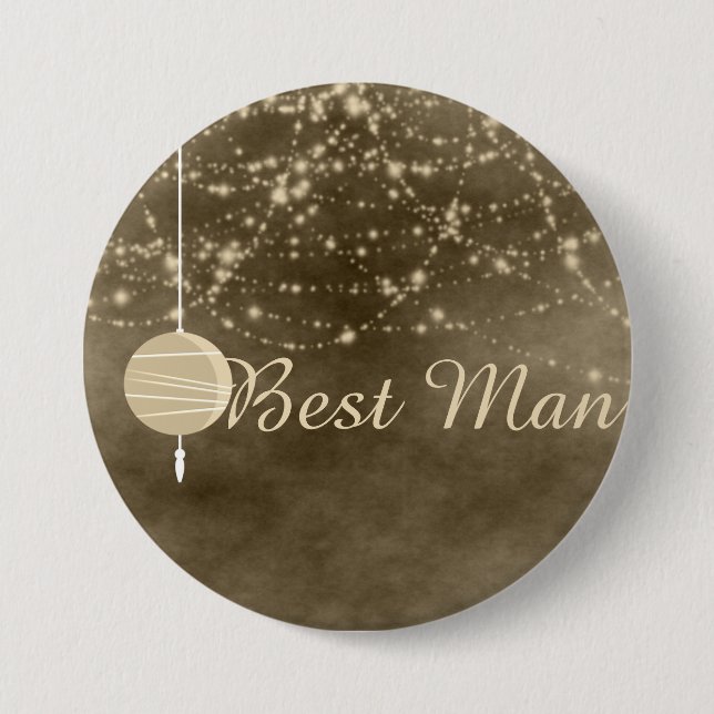 Best Man Ivory Lanterns 7.5 Cm Round Badge (Front)