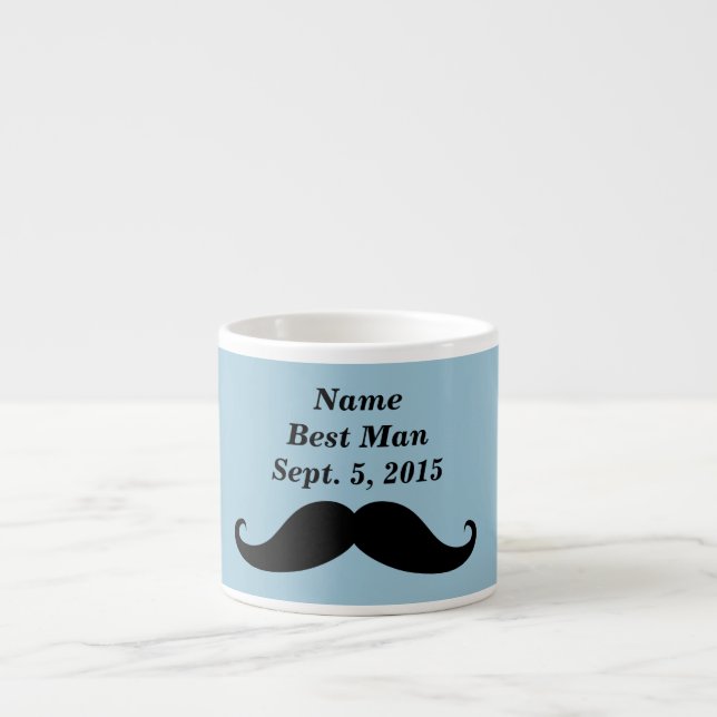 Best Man Moustache, Top Hat and Suit Espresso Mug (Front)