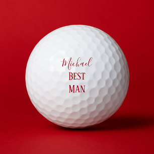 Best Man on the Green Wedding  Golf Balls