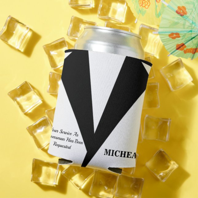 Best Man or Groomsman Invitation Can Cooler (In Situ Summer)