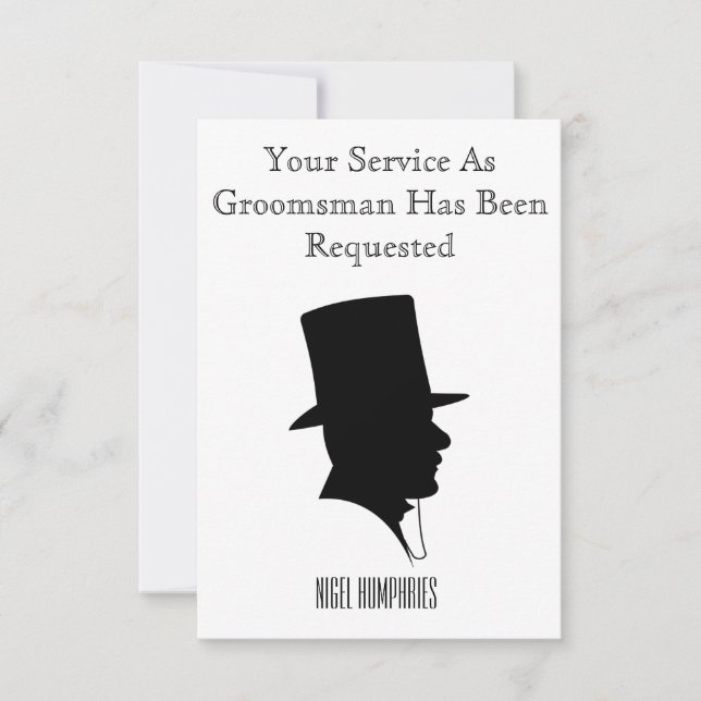 Best Man or Groomsman Invite (Front)