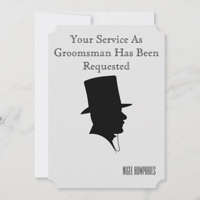 Best Man or Groomsman Invite (Front)