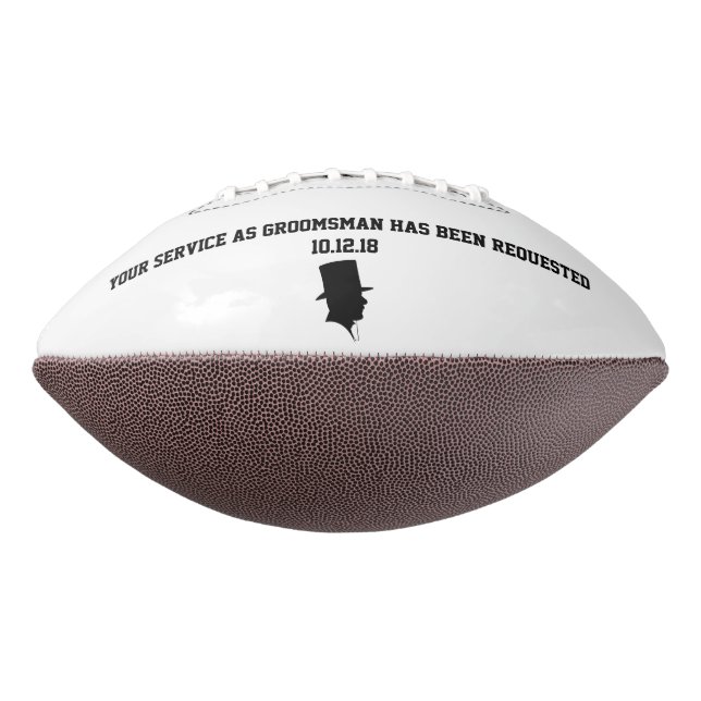 Best Man or Groomsman Invite Football (Rotated 270)