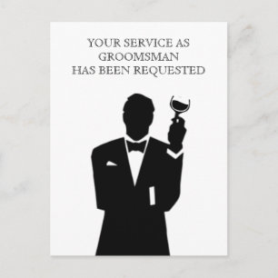 Best Man or Groomsman Postcard Invite