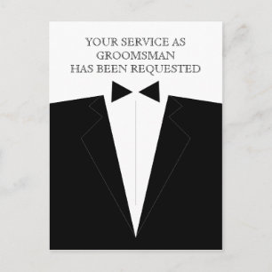 Best Man or Groomsman Postcard Invite